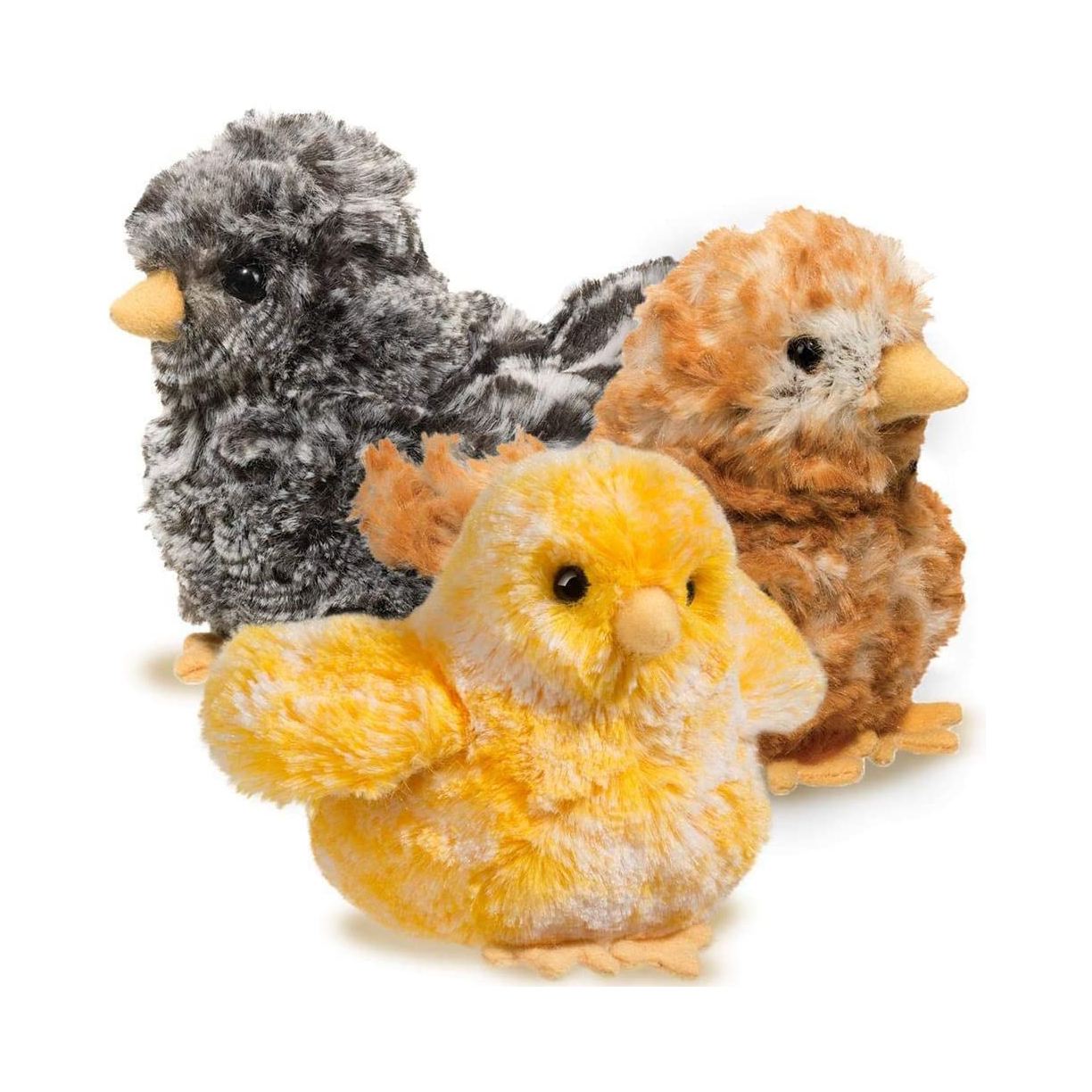 Douglas Cuddle Black Multi Chick 4" Plush Stuffed Animal Toy #1515