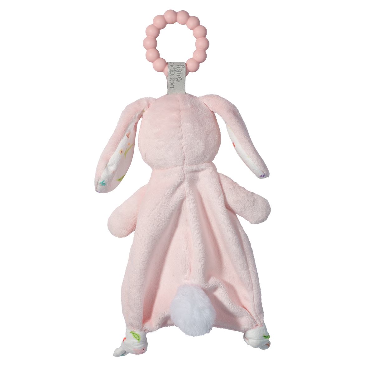 Douglas Cuddle Parsnip Pink Bunny Teether 10" Plush Stuffed Animal Toy #6394