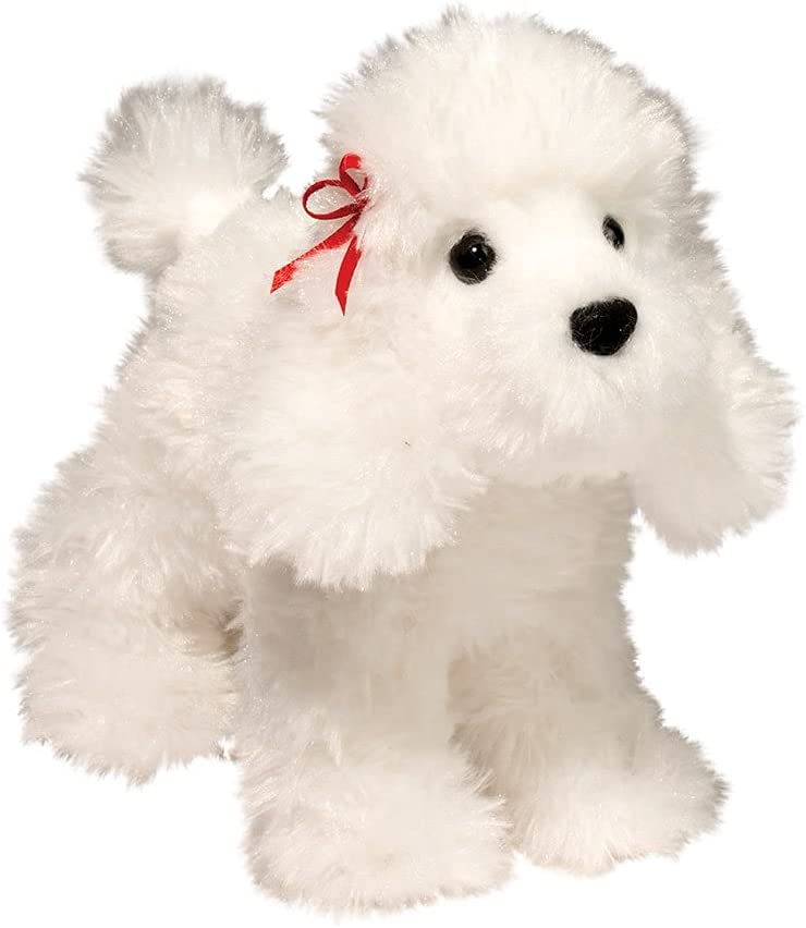 Douglas Cuddle Toys Gina the White Poodle Dog #3983 Stuffed Animal Toy