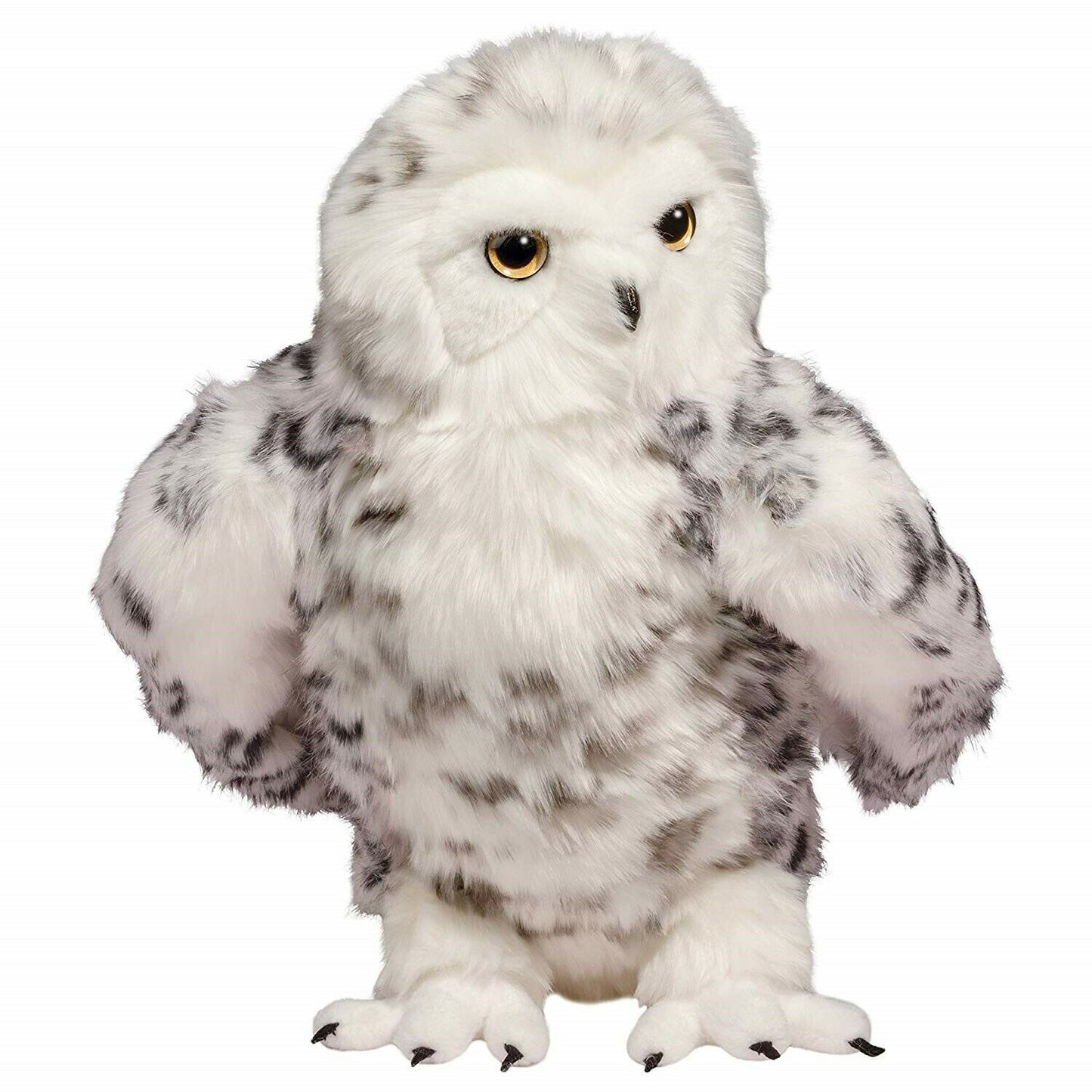 Douglas Cuddle Toys Shimmer Snowy Owl with Jointed Head #3835 Stuffed Animal Toy