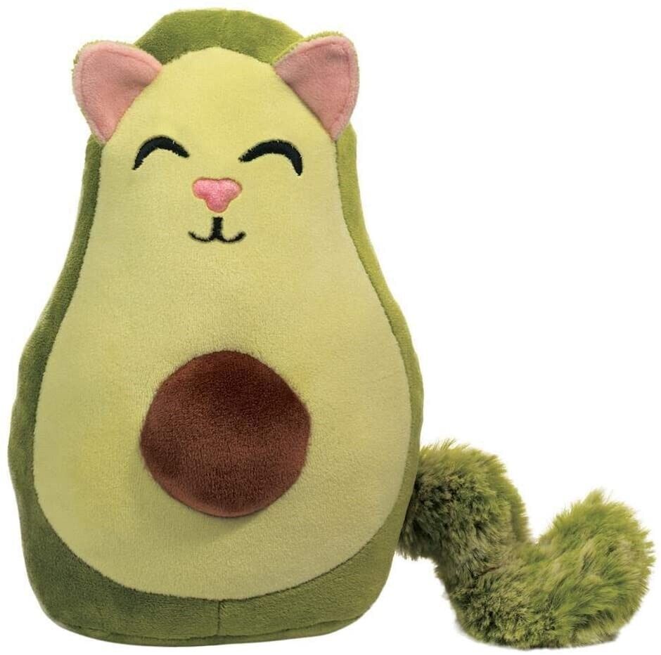 Cat and avocado plush macaroon, representing the Food collection