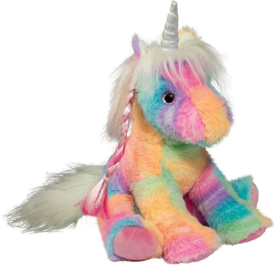 Rainbow plush unicorn, representing the Unicorns collection