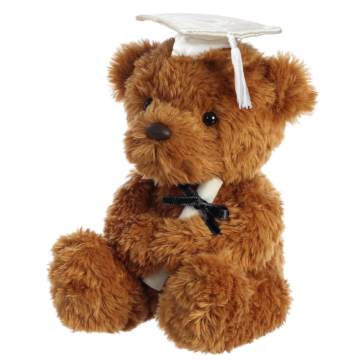Aurora Wagner Graduation Bear White Cap 8.5 inch Plush Stuffed Animal Toy
