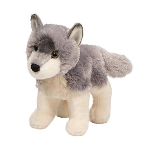 Douglas Cuddle Ashes Wolf 8" Plush Stuffed Animal Toy #4036
