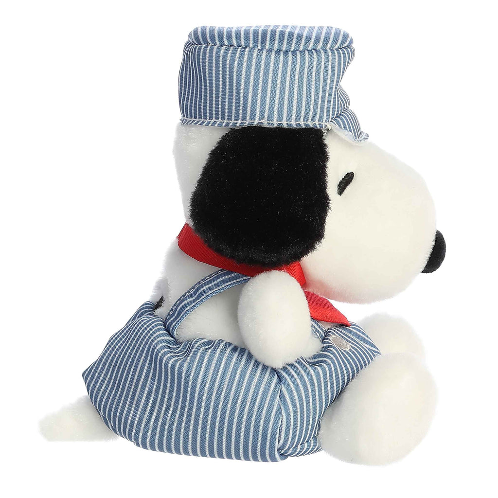 Aurora Peanuts Palm Pals Train Engineer Snoopy Plush Stuffed Animal Toy #40498