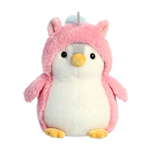 Aurora Pompom Penguin - 7" Pompom Unicorn Pink 33558 Plush Stuffed Animal Toy