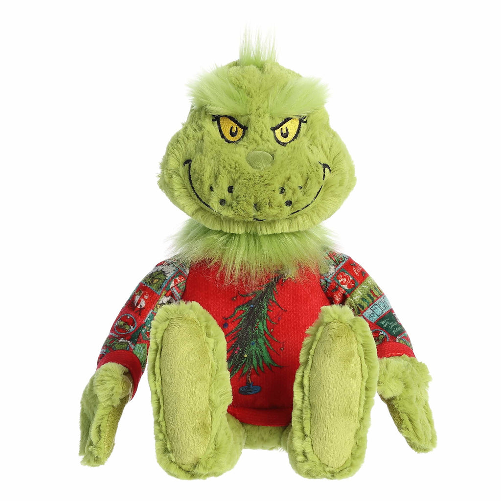 Aurora Ugly Sweater Light-Up Grinch 16 inch Plush Stuffed Animal Toy