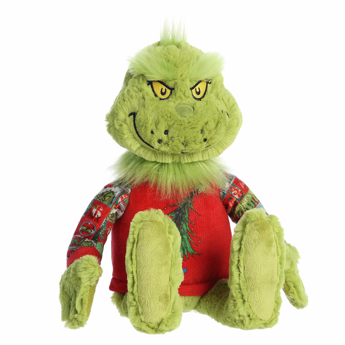 Aurora Ugly Sweater Light-Up Grinch 16 inch Plush Stuffed Animal Toy