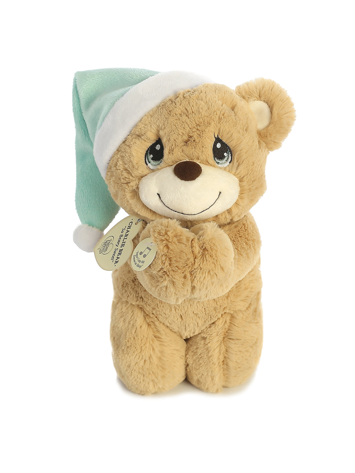 Aurora Precious Moments Charlie Prayer Bear 10 inch Plush Stuffed Animal Toy