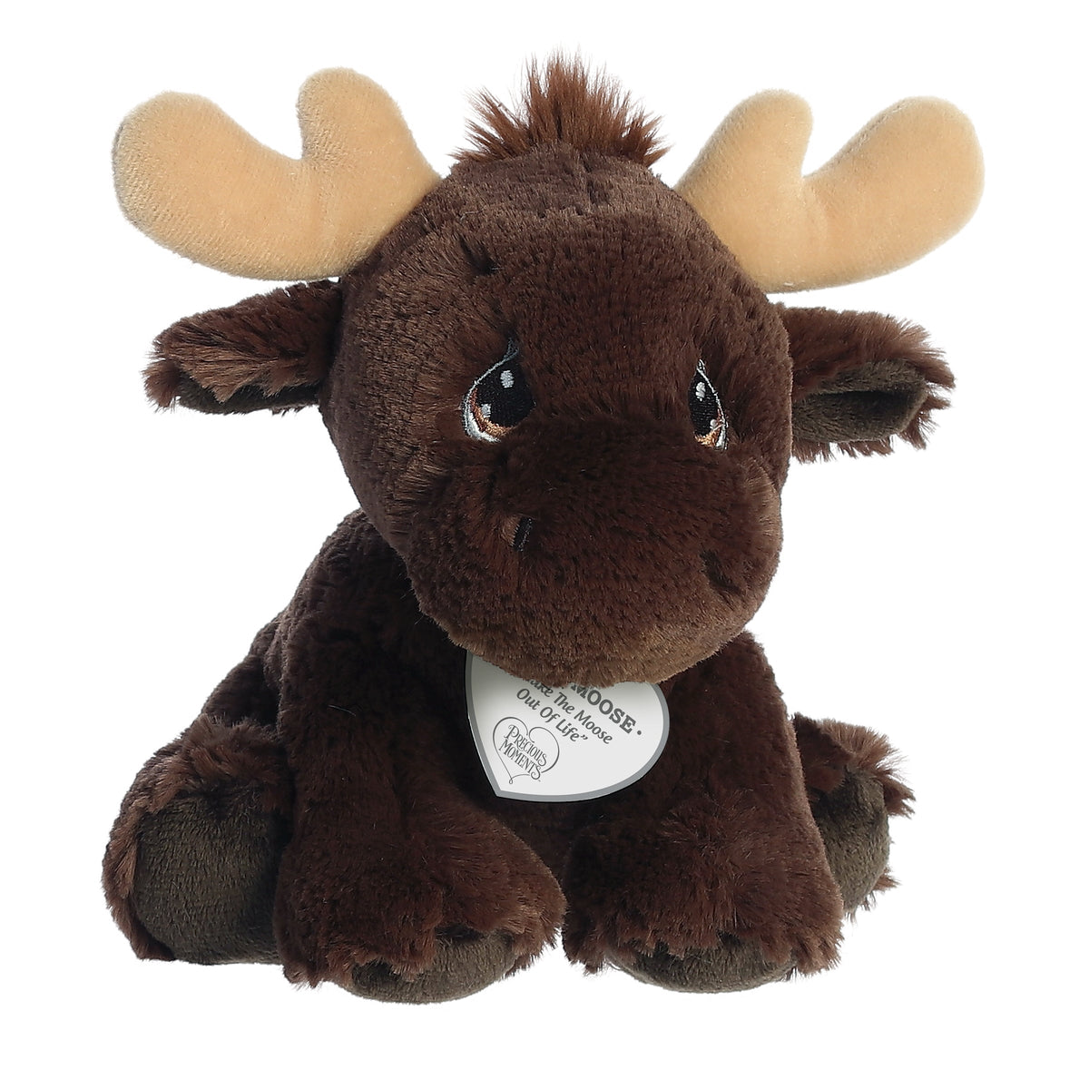 Aurora Precious Moments Miles Moose 8.5 inch Plush Stuffed Animal Toy