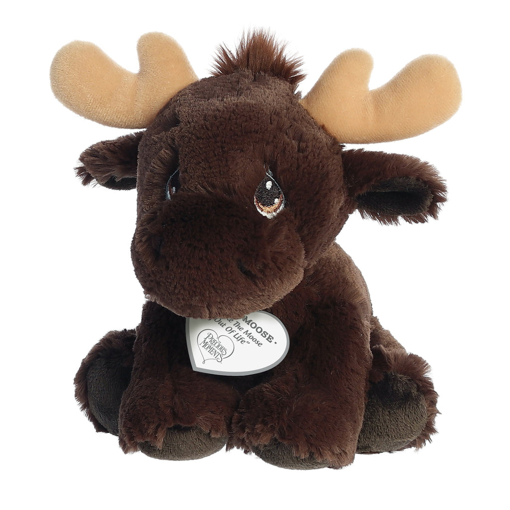Aurora Precious Moments Miles Moose 8.5 inch Plush Stuffed Animal Toy