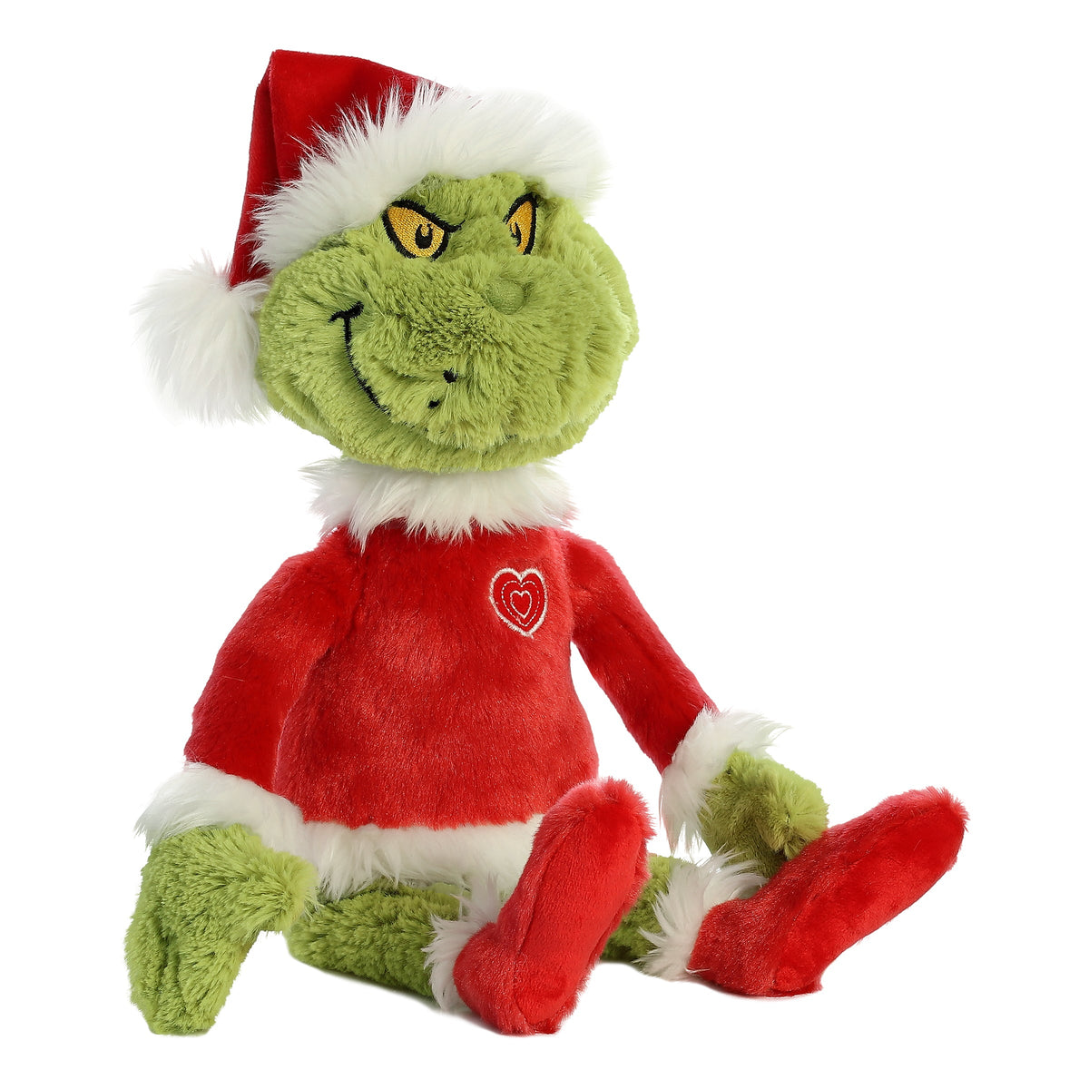 Aurora Grinch Santa 16 inch Plush Stuffed Animal Toy