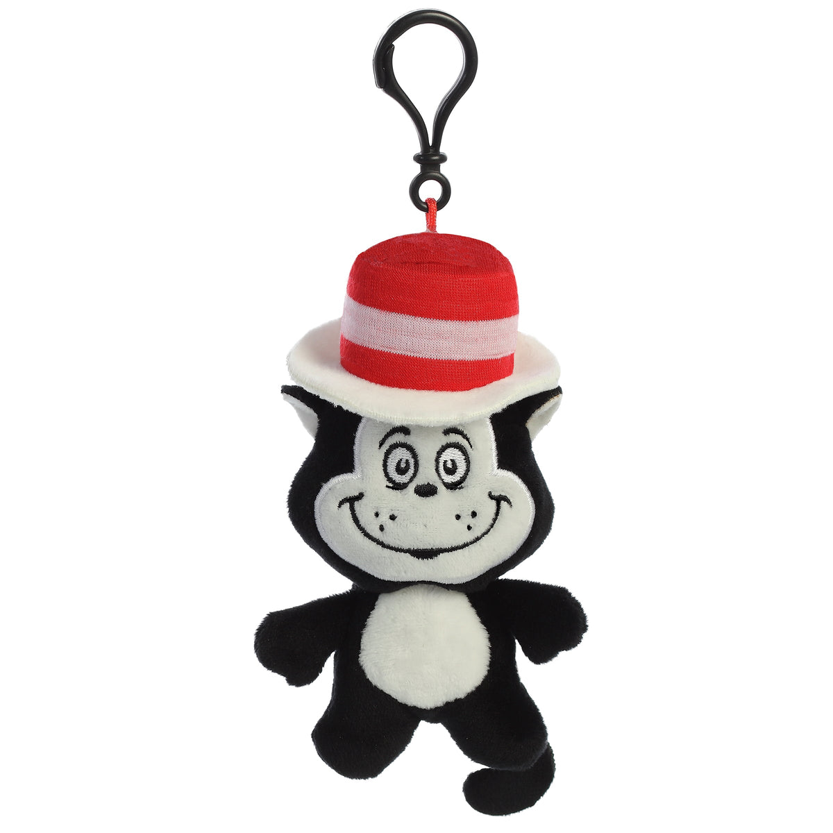 Aurora Dr. Seuss Cat in the Hat Clip-On 4 inch Plush Stuffed Animal Toy