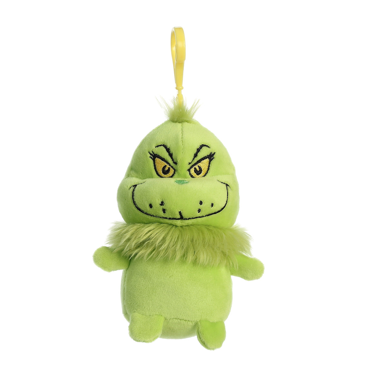 Aurora Squishy Grinch Clip-On 4.5 inch Plush Stuffed Animal Toy