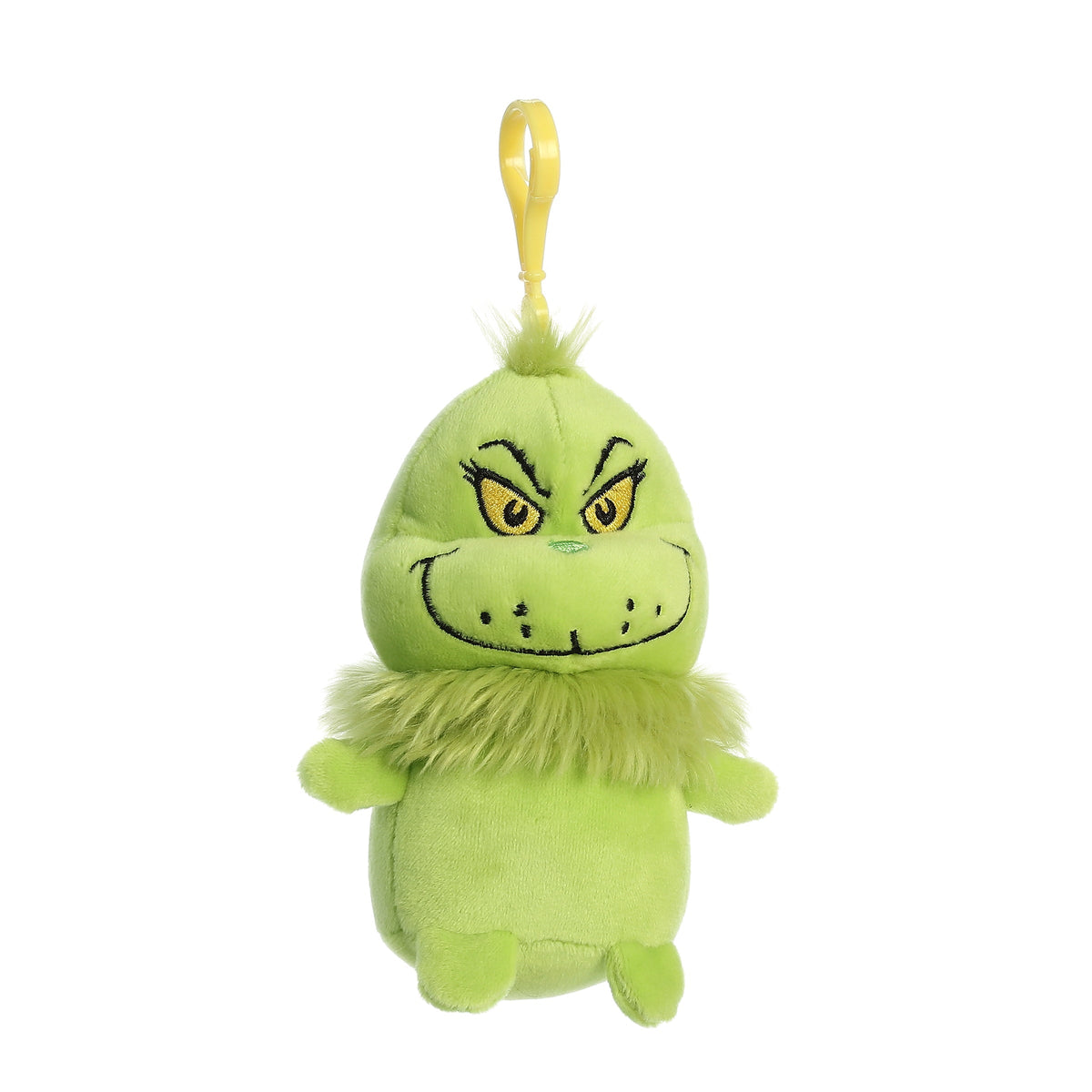 Aurora Squishy Grinch Clip-On 4.5 inch Plush Stuffed Animal Toy