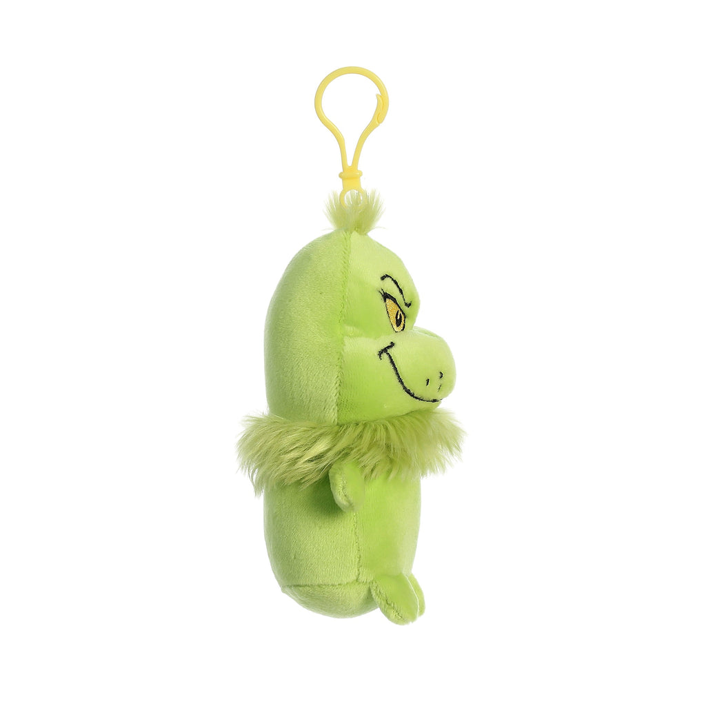 Aurora Squishy Grinch Clip-On 4.5 inch Plush Stuffed Animal Toy