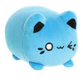 Aurora Tasty Peach Electric Blue Meowchi Plush Stuffed Animal Toy 7" #14333