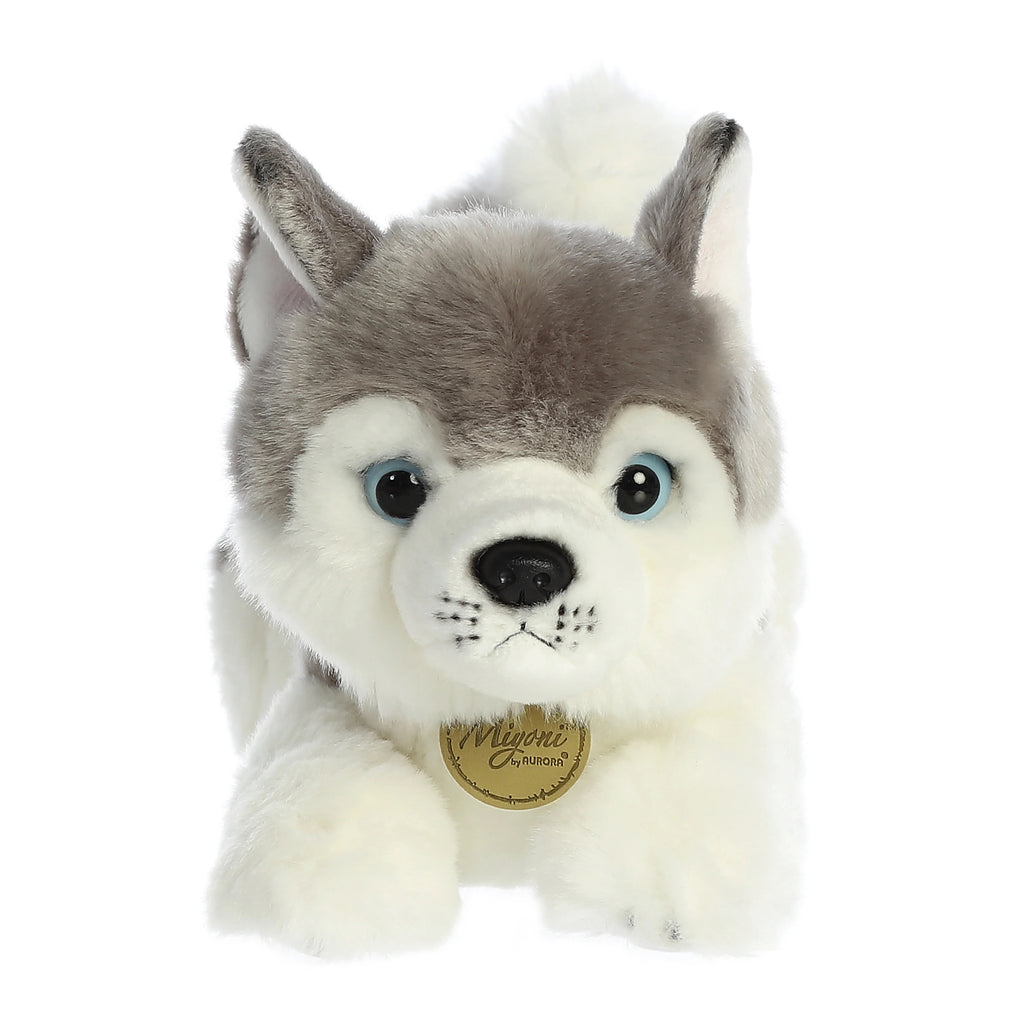 Aurora Realistic Miyoni Husky Gray 11 " 10834 Plush Stuffed Animal Toy