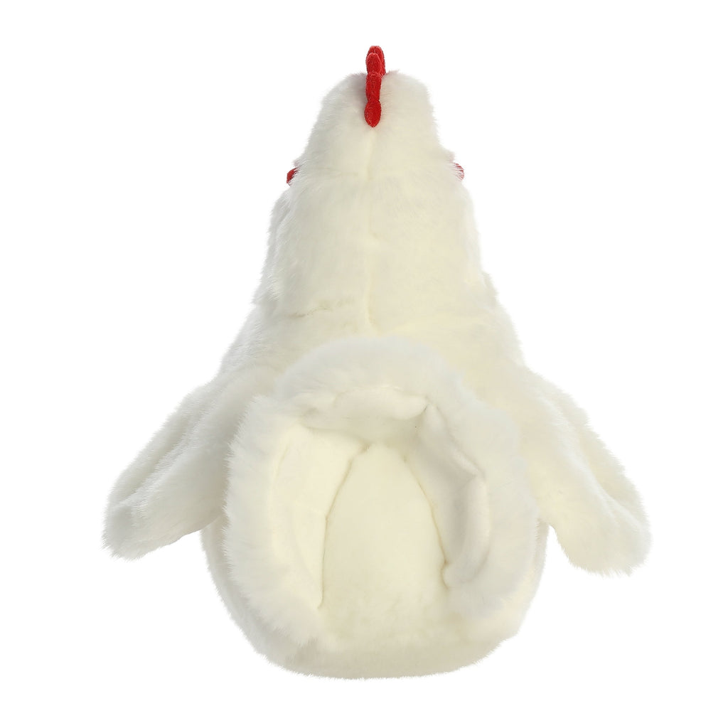 Aurora Realistic Miyoni White Hen Plush Stuffed Animal Toy 9" #26421