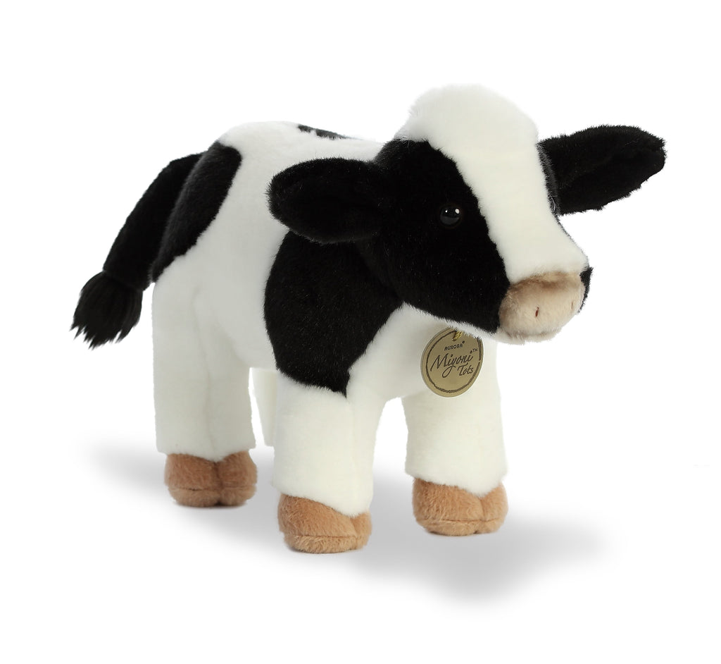Aurora Miyoni Tots Holstein Calf 11 inch Plush Stuffed Animal Toy