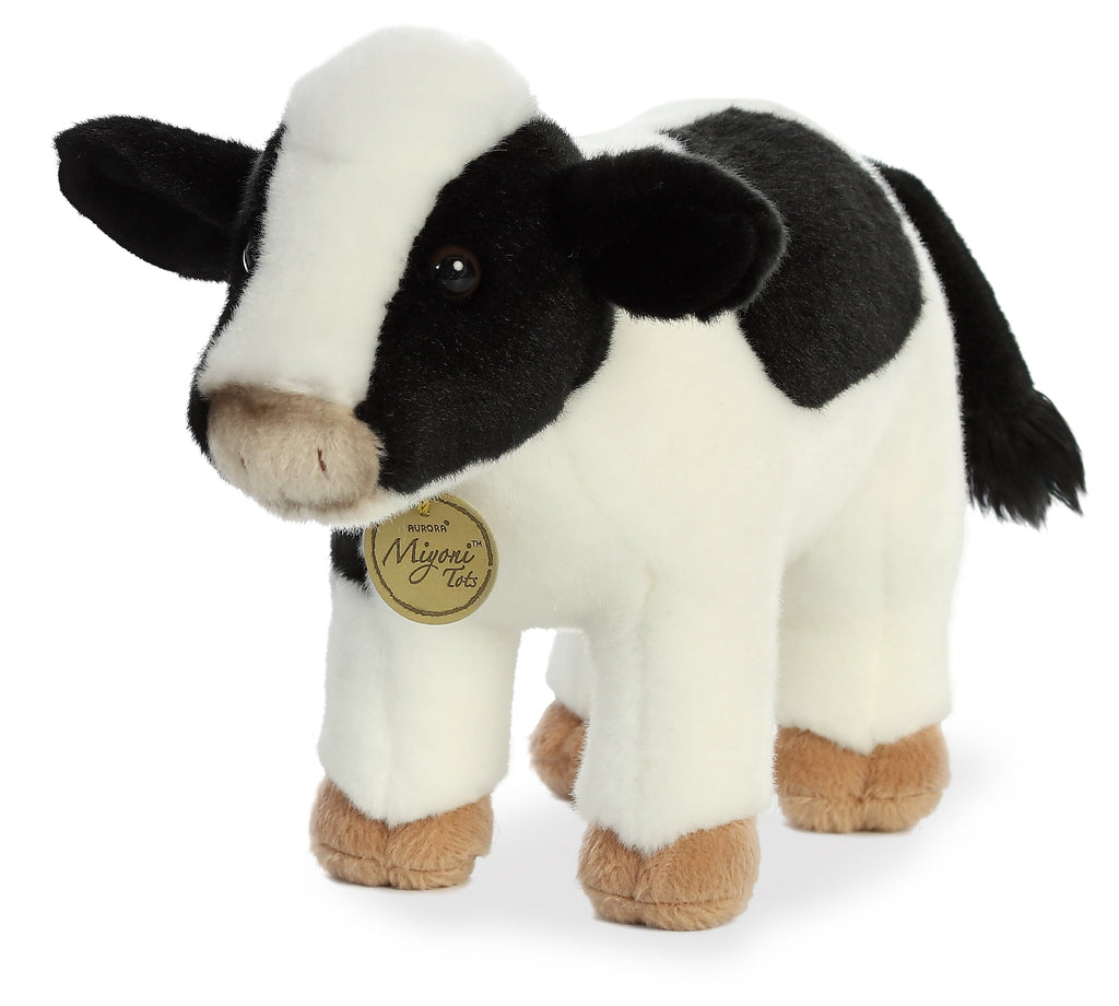 Aurora Miyoni Tots Holstein Calf 11 inch Plush Stuffed Animal Toy