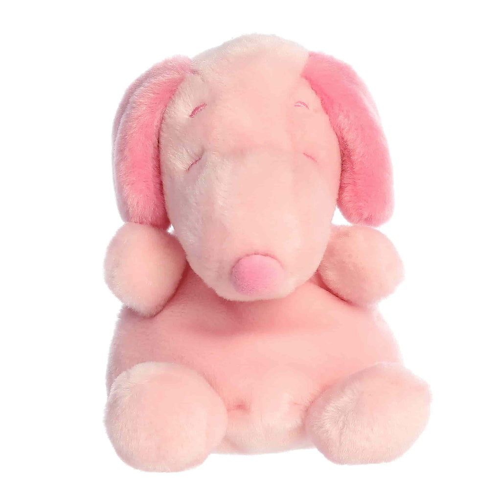 Spring Snoopy Pink Palm Pals plush size reference
