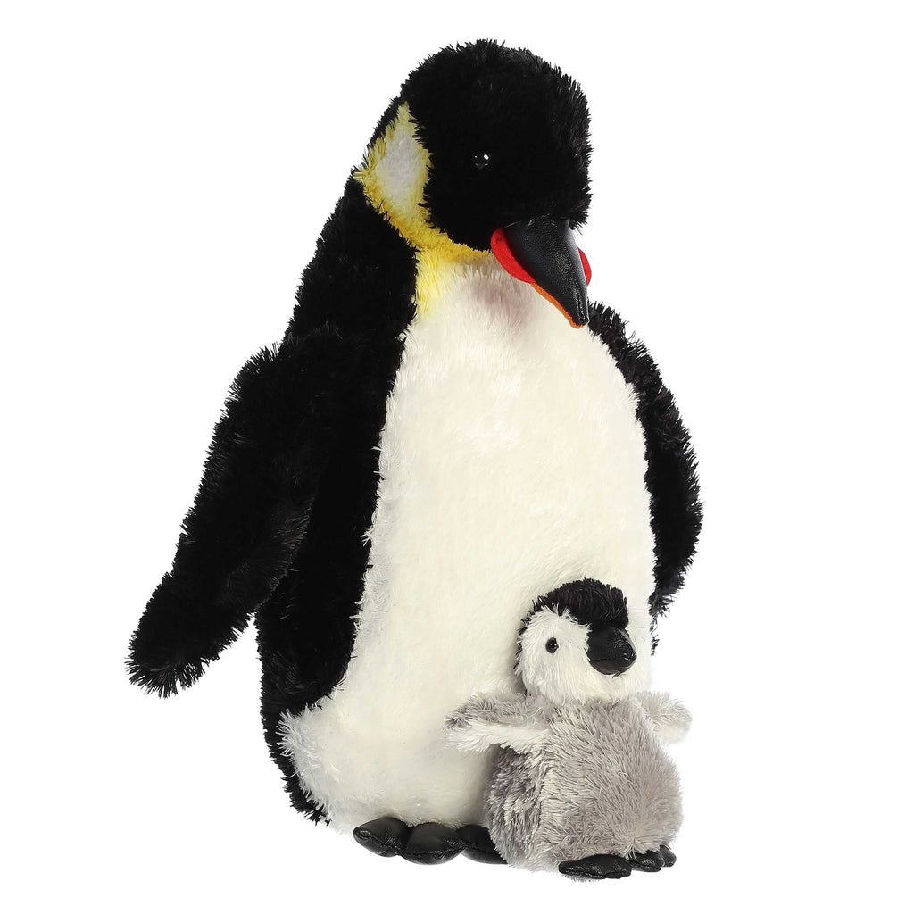 Aurora Wild Life Emperor Penguin with Baby 12 inch Plush Stuffed Animal Toy