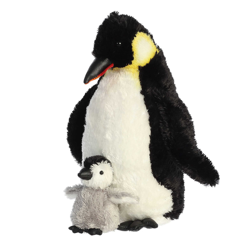 Aurora Wild Life Emperor Penguin with Baby 12 inch Plush Stuffed Animal Toy
