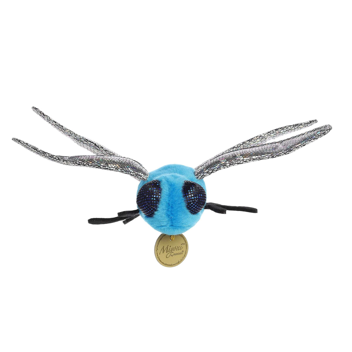 Aurora Realistic Miyoni Blue Dasher Dragonfly Plush Stuffed Animal Toy #26519