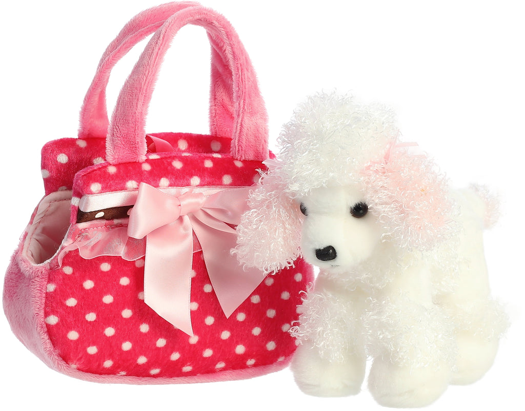 Aurora Fancy Pink Polka Dot 8 inch Plush Stuffed Animal Toy