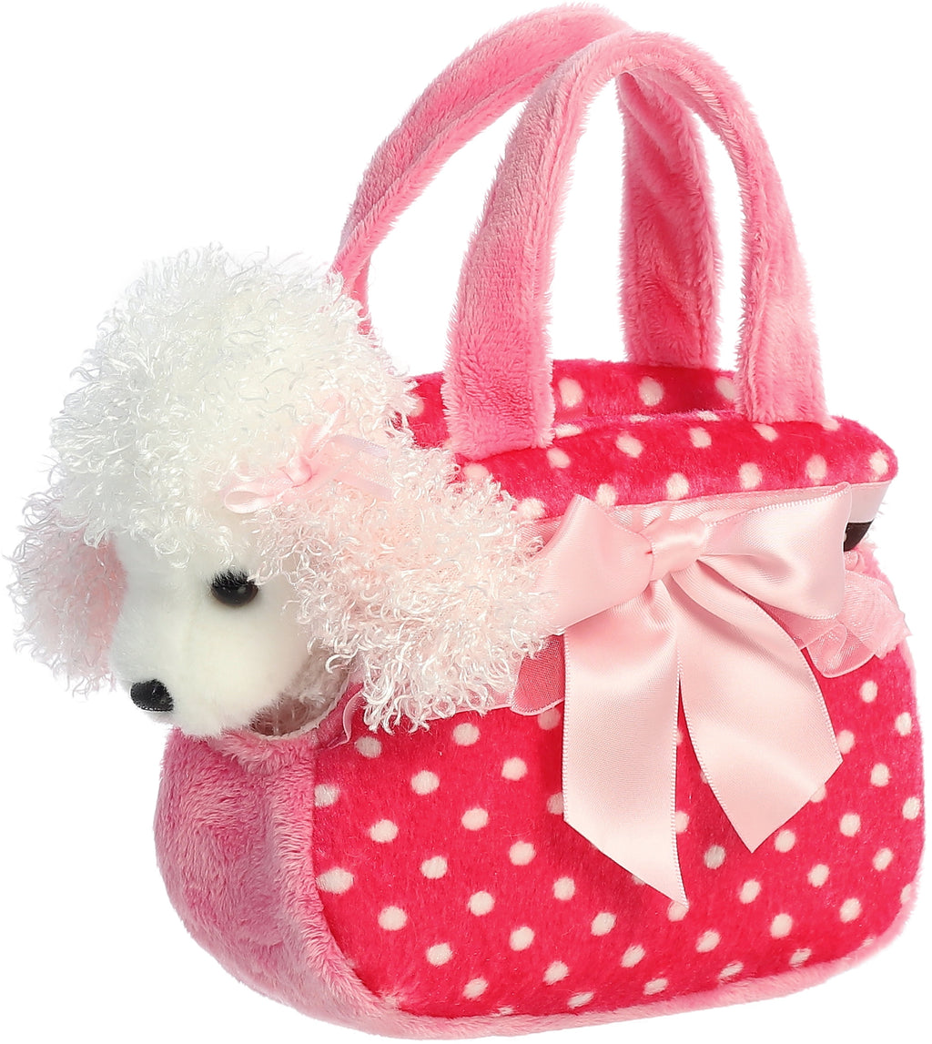 Aurora Fancy Pink Polka Dot 8 inch Plush Stuffed Animal Toy