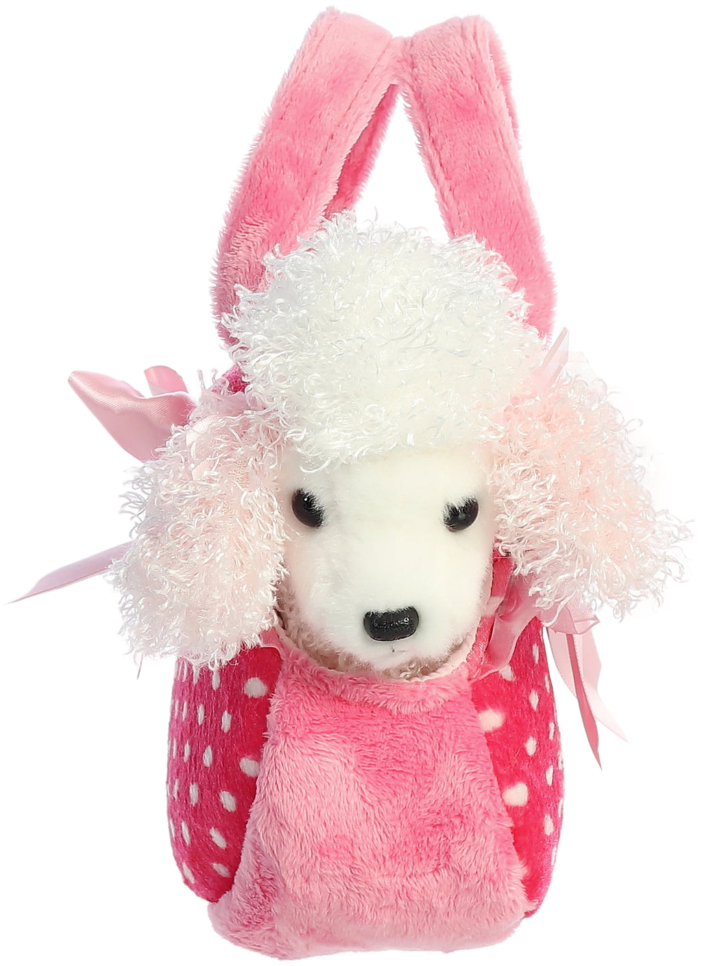 Aurora Fancy Pink Polka Dot 8 inch Plush Stuffed Animal Toy