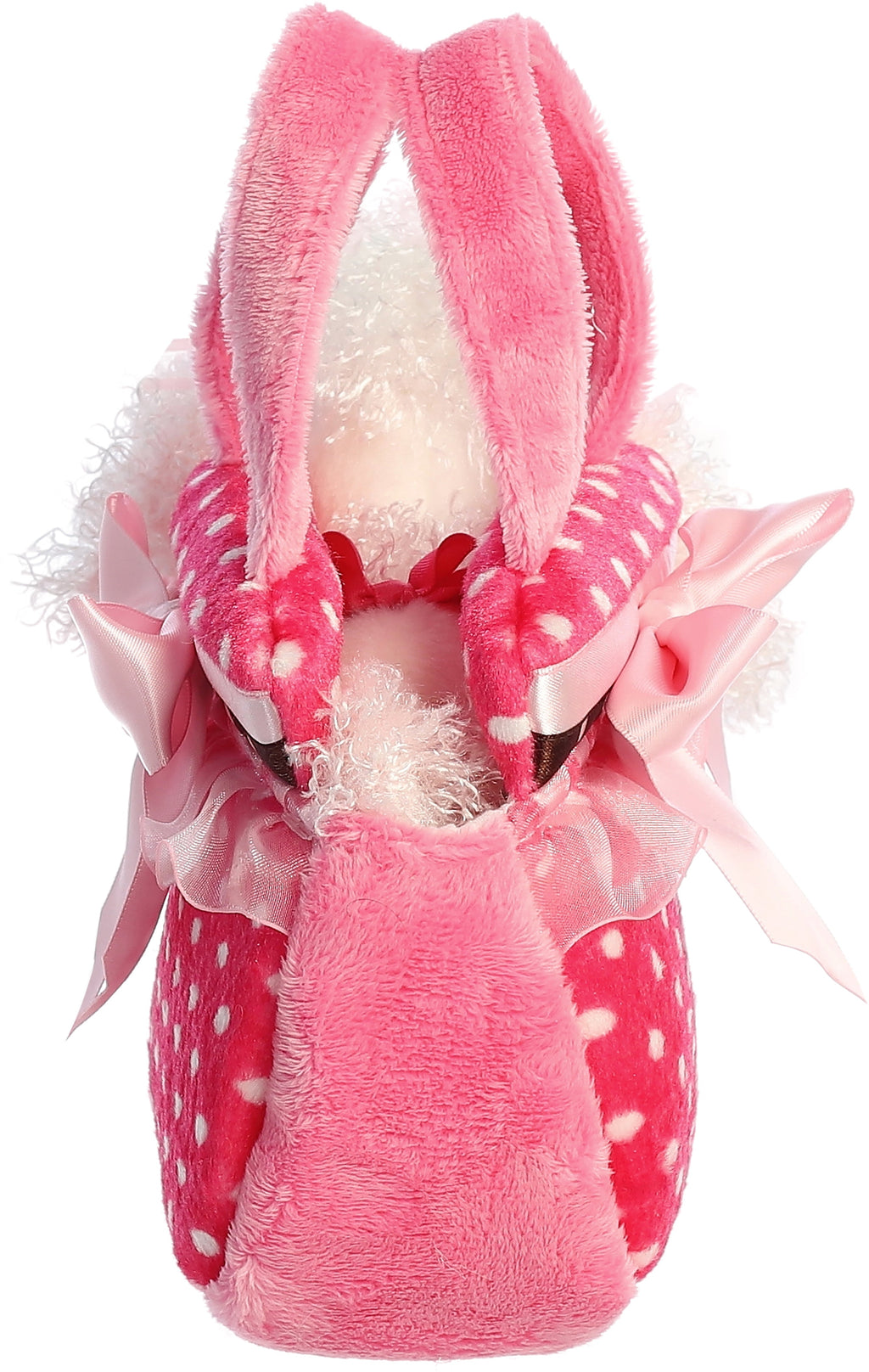 Aurora Fancy Pink Polka Dot 8 inch Plush Stuffed Animal Toy