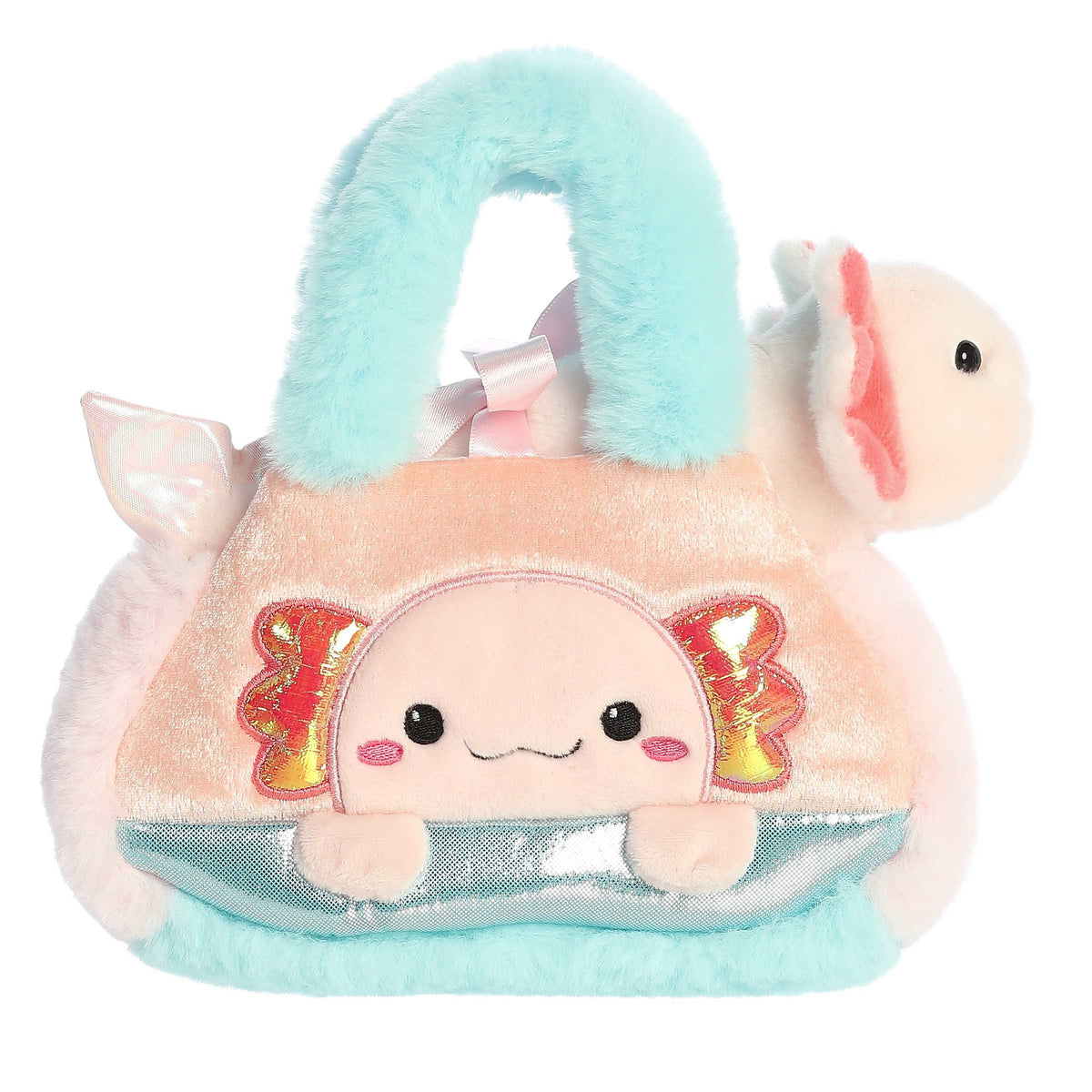 Aurora Fancy Pals Peek-A-Boo Axolotl 7.5 inch Plush Stuffed Animal Toy