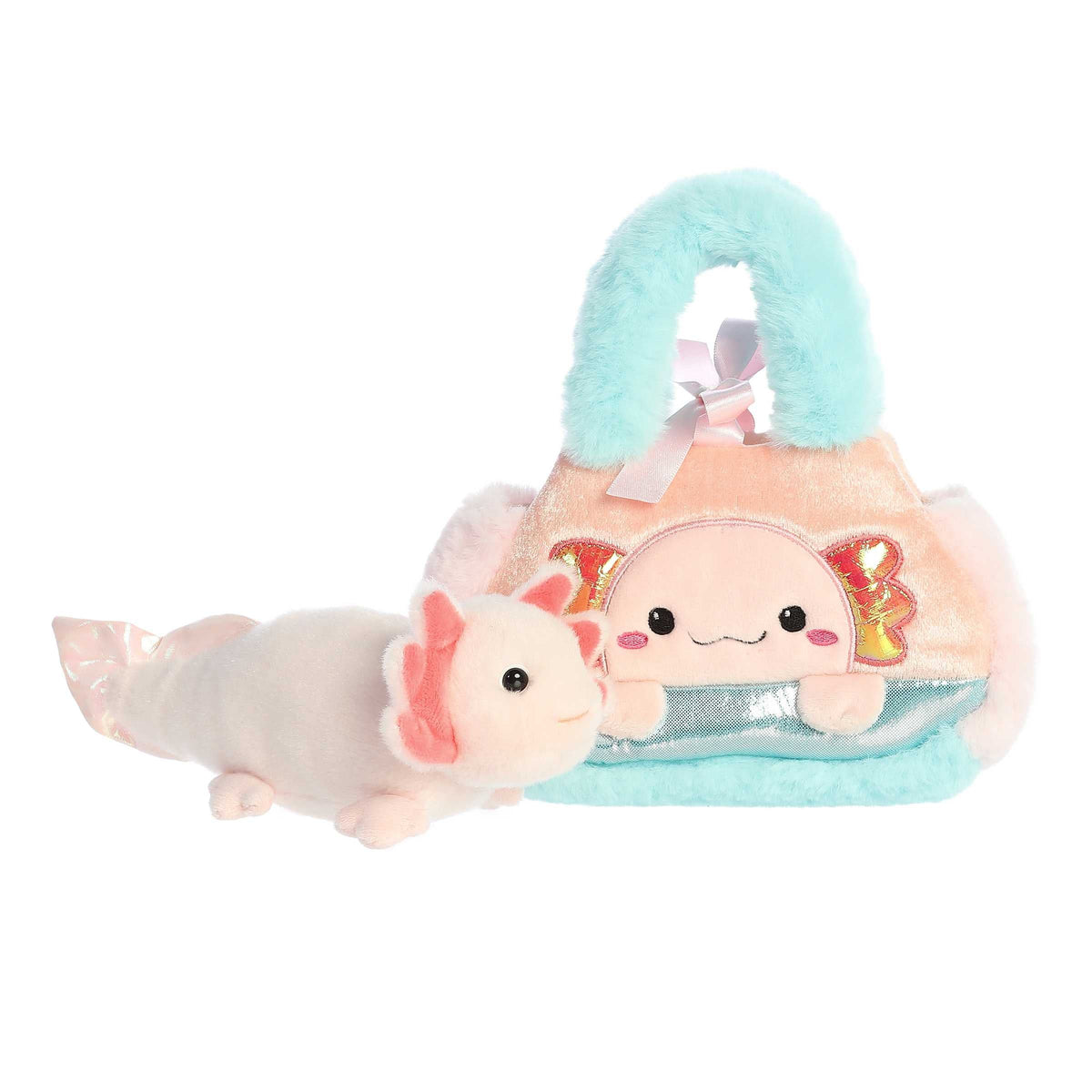 Aurora Fancy Pals Peek-A-Boo Axolotl 7.5 inch Plush Stuffed Animal Toy