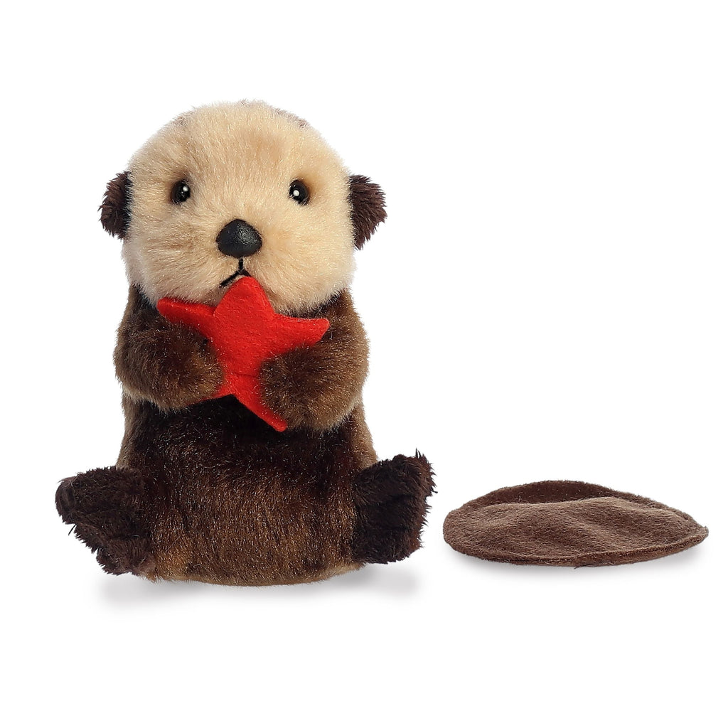 Aurora Shoulderkins Spiffy Otter 4.5 inch Plush Stuffed Animal Toy