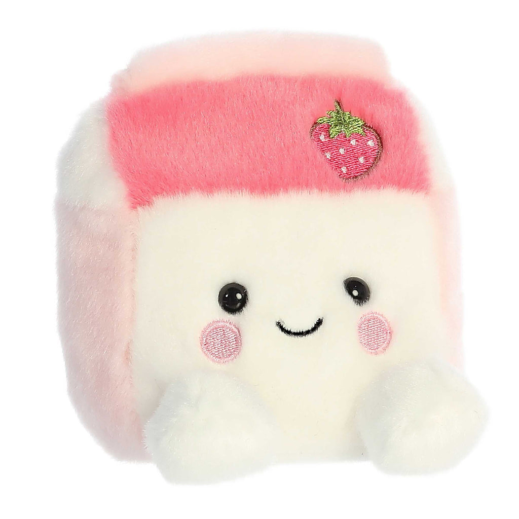 Aurora Palm Pals Fresa Strawberry Milk 5 inch Plush Stuffed Animal Toy