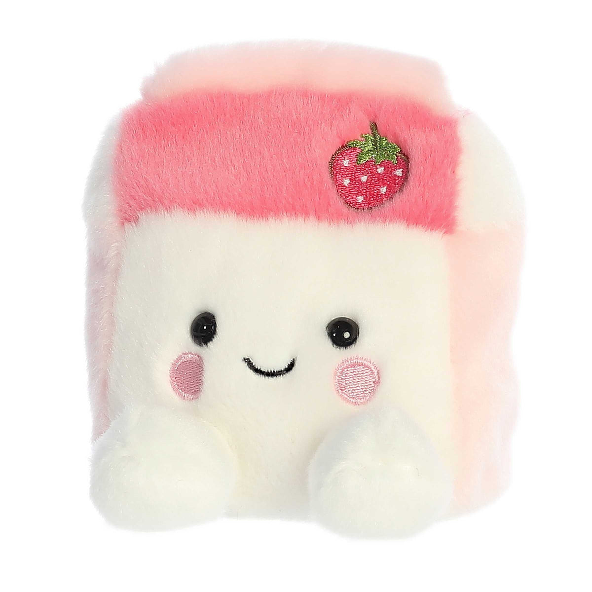 Aurora Palm Pals Fresa Strawberry Milk 5 inch Plush Stuffed Animal Toy