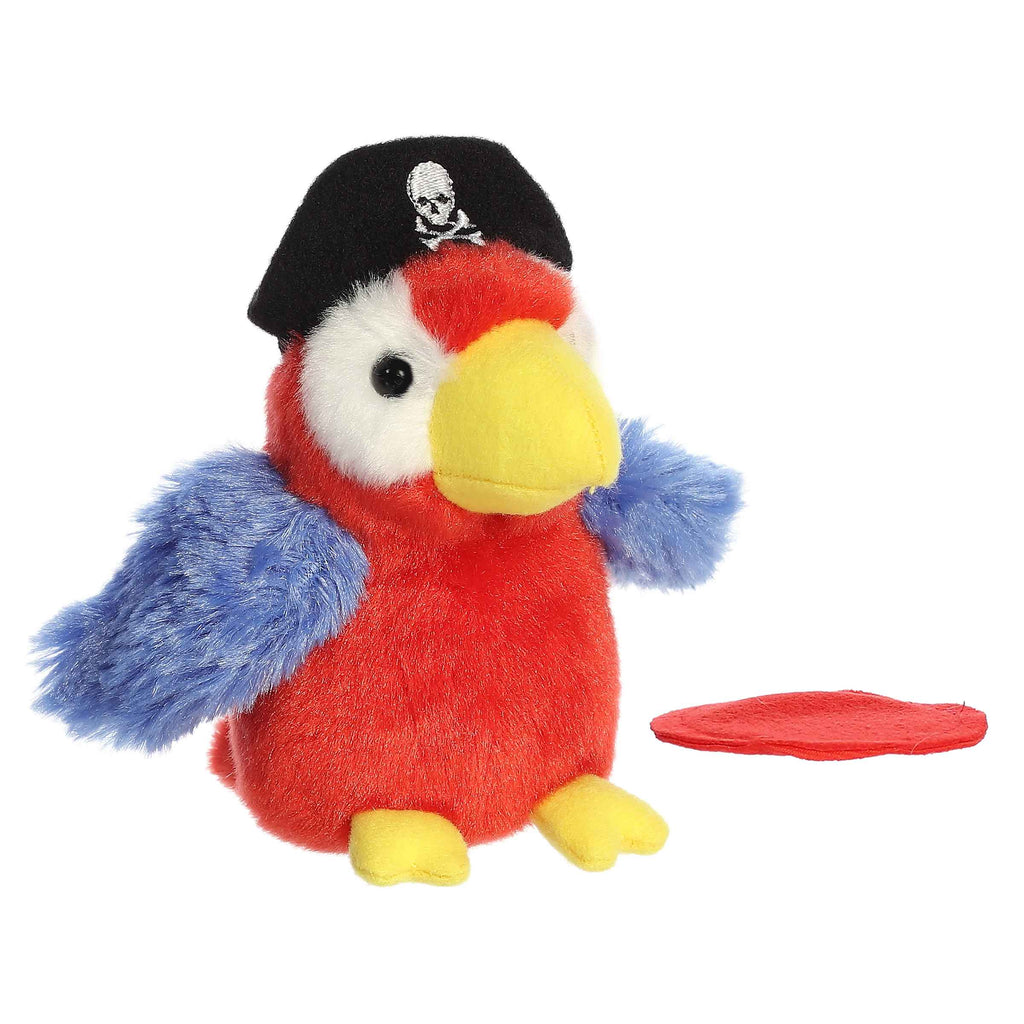 Aurora Shoulderkins Swashbuckler Parrot 5 inch Plush Stuffed Animal Toy