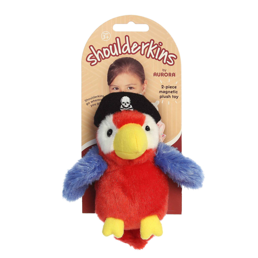 Aurora Shoulderkins Swashbuckler Parrot 5 inch Plush Stuffed Animal Toy