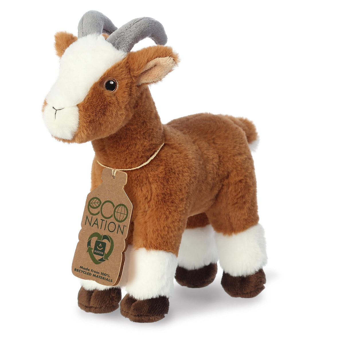 Aurora Eco Nation Goat 10.5 inch Plush Stuffed Animal Toy