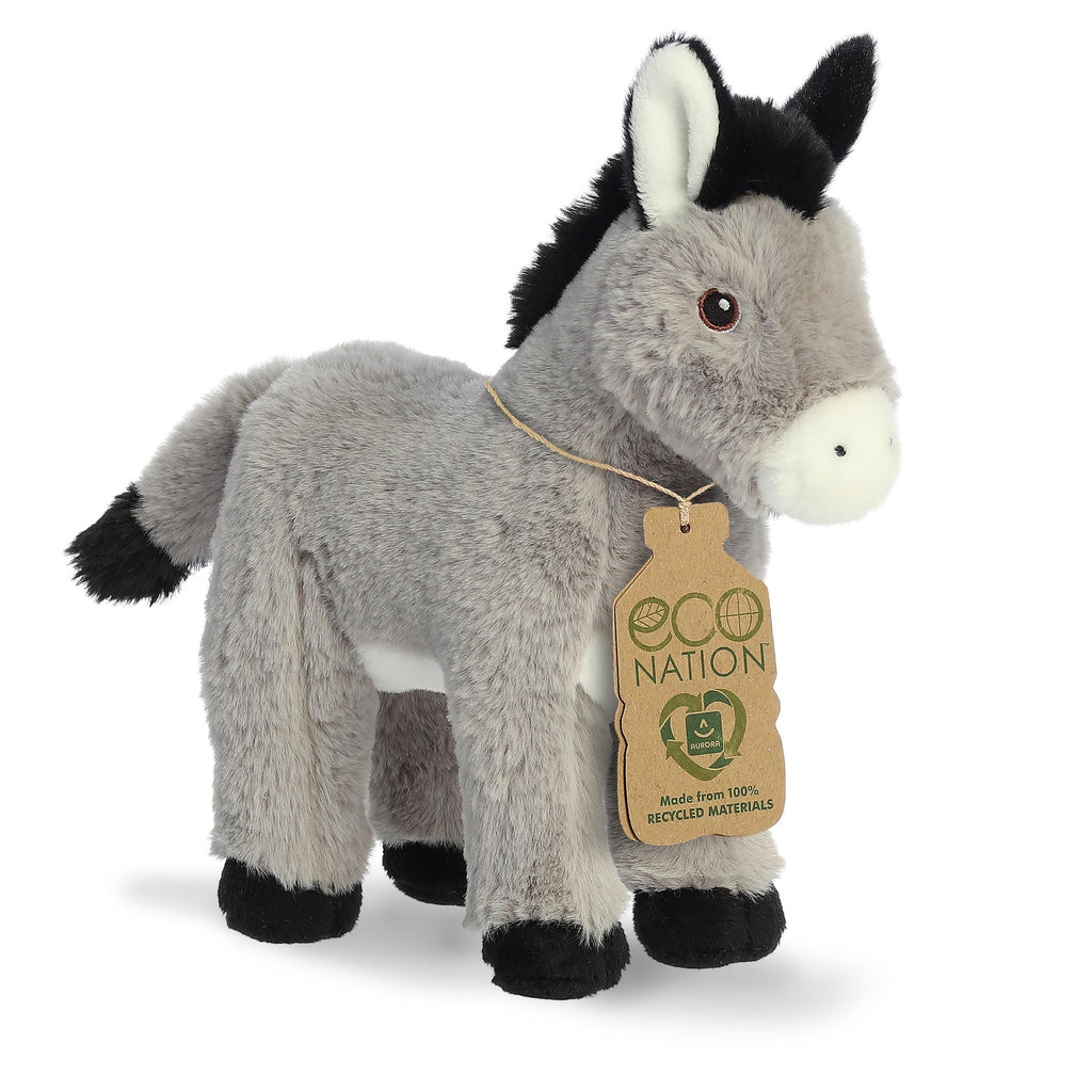 Aurora Eco Nation Donkey 11 inch Plush Stuffed Animal Toy