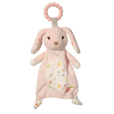 Douglas Cuddle Parsnip Pink Bunny Teether 10" Plush Stuffed Animal Toy #6394