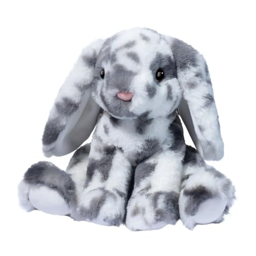 Douglas Cuddle Bouncie Spotted Gray Rabbit 8" Plush Stuffed Animal Toy #15710