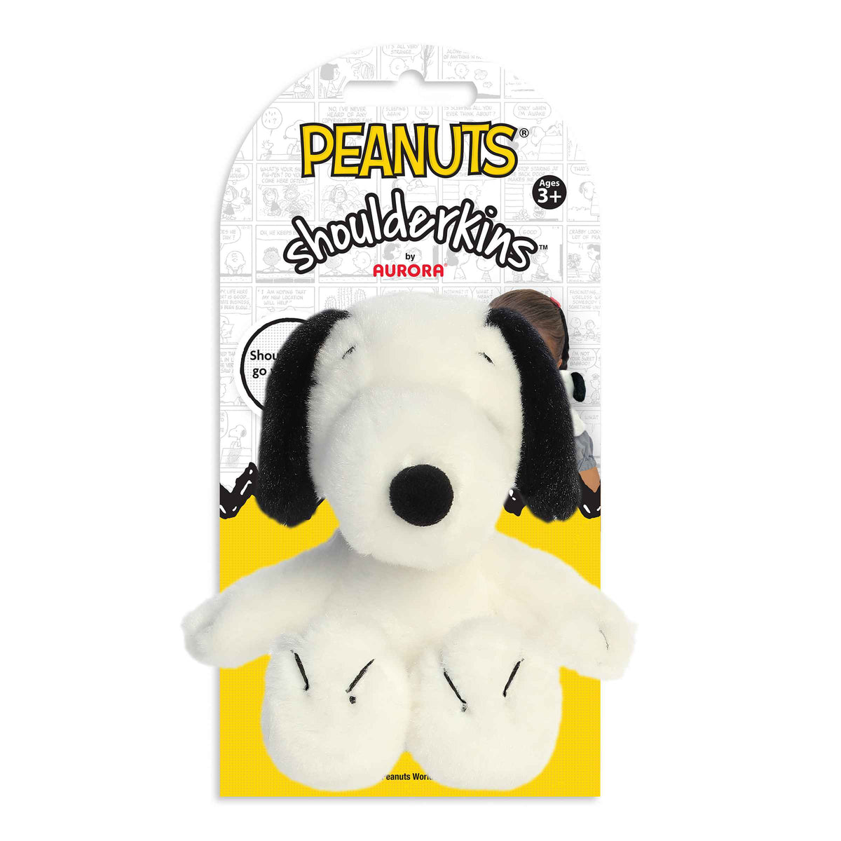 Aurora Peanuts Shoulderkins Snoopy 5 inch Plush Stuffed Animal Toy