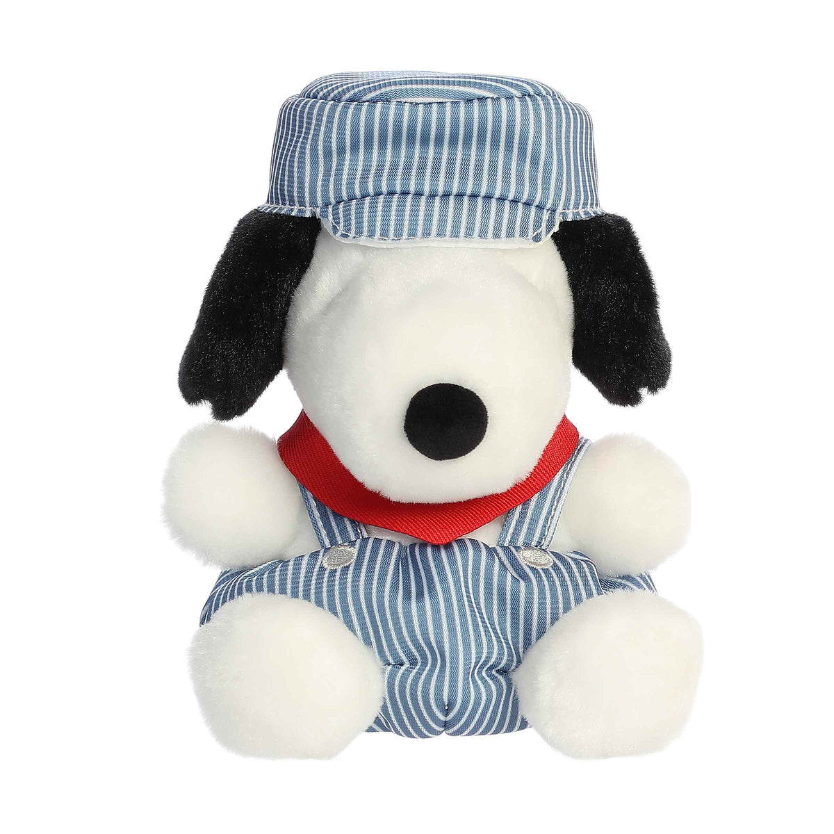 Aurora Palm Pals Train Engineer Snoopy 5 inch Plush Stuffed Animal Toy