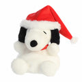 Aurora Peanuts Palm Pals Santa Snoopy 5 inch Plush Stuffed Animal Toy #40524