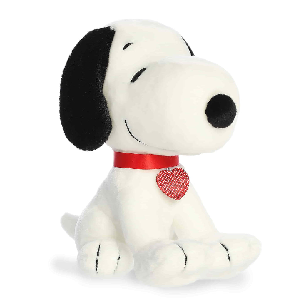 Aurora Peanuts Snoopy Heart Tag 9 inch Plush Stuffed Animal Toy