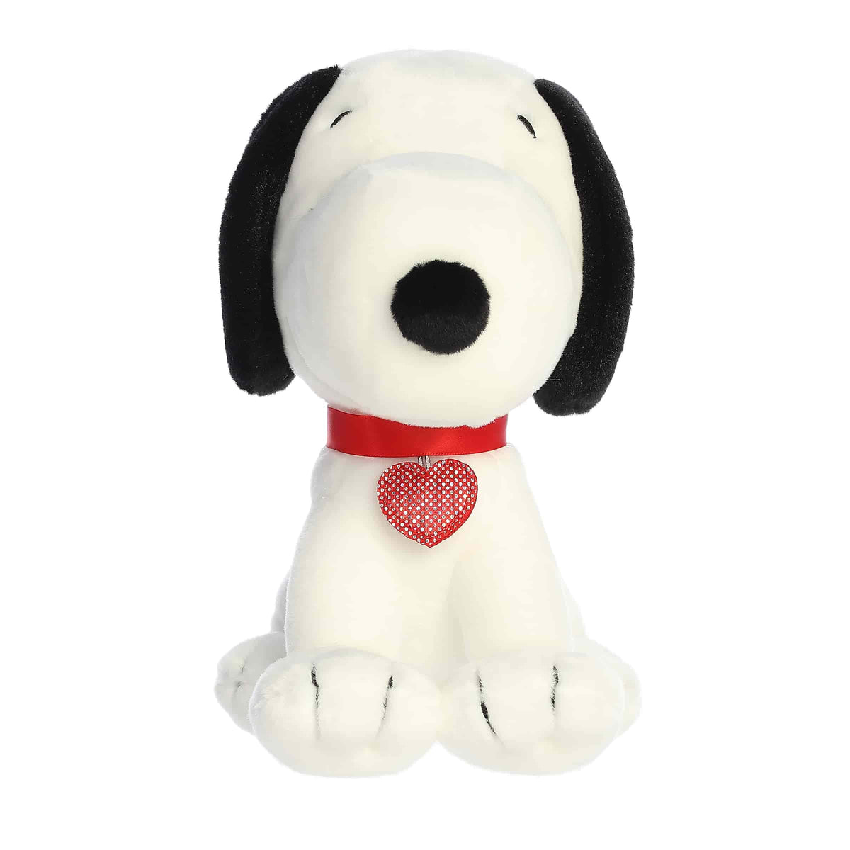 Aurora Peanuts Snoopy Heart Tag 9 inch Plush Stuffed Animal Toy
