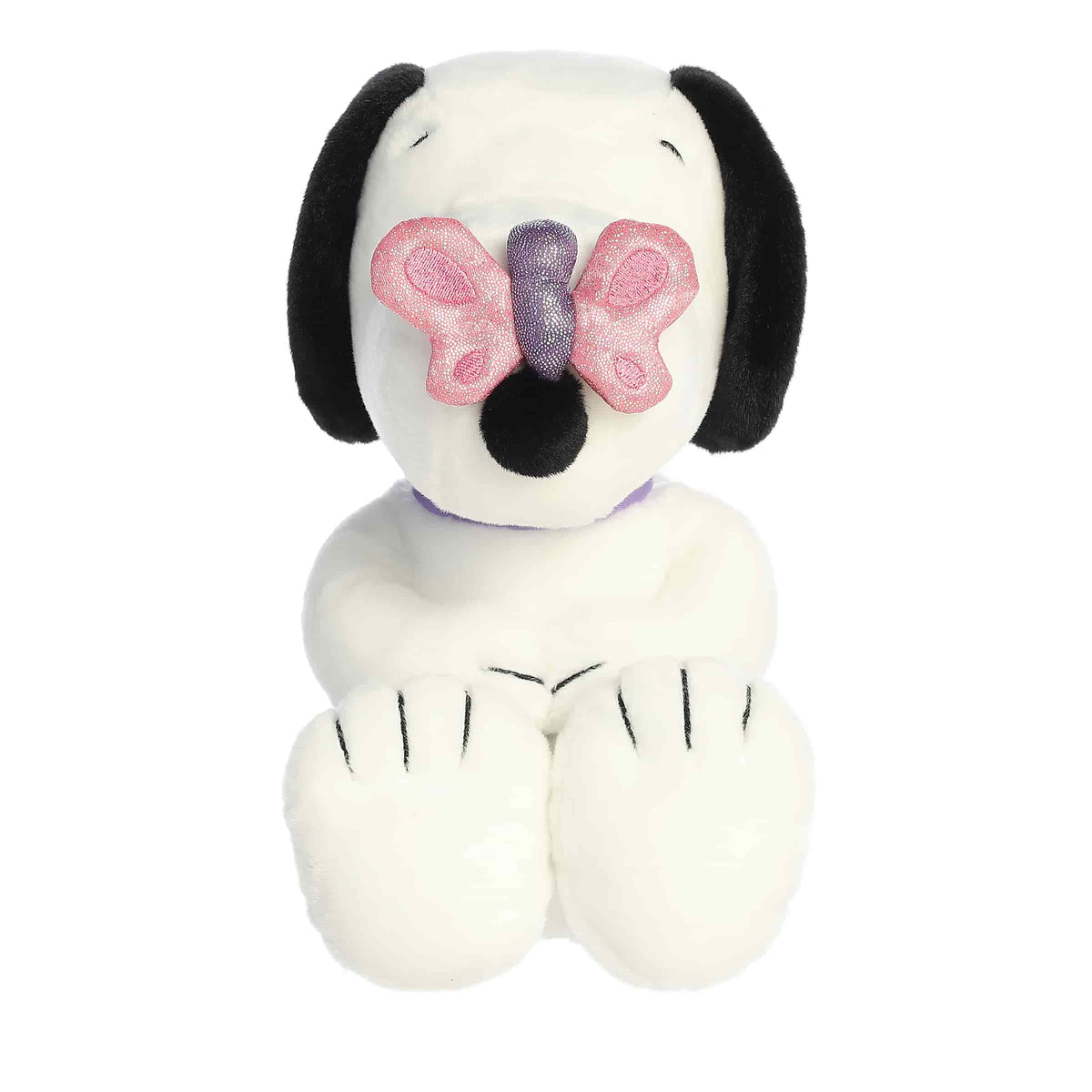 Aurora Peanuts Pink Butterfly Snoopy 11 inch Plush Stuffed Animal Toy